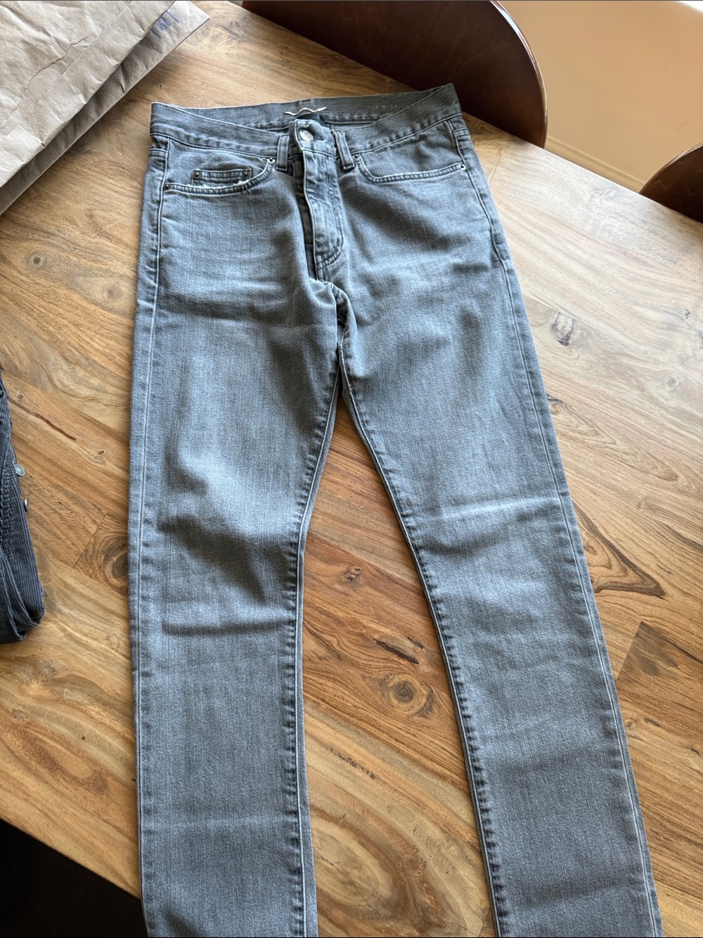 Saint Laurent Slim Grey Men's Jeans